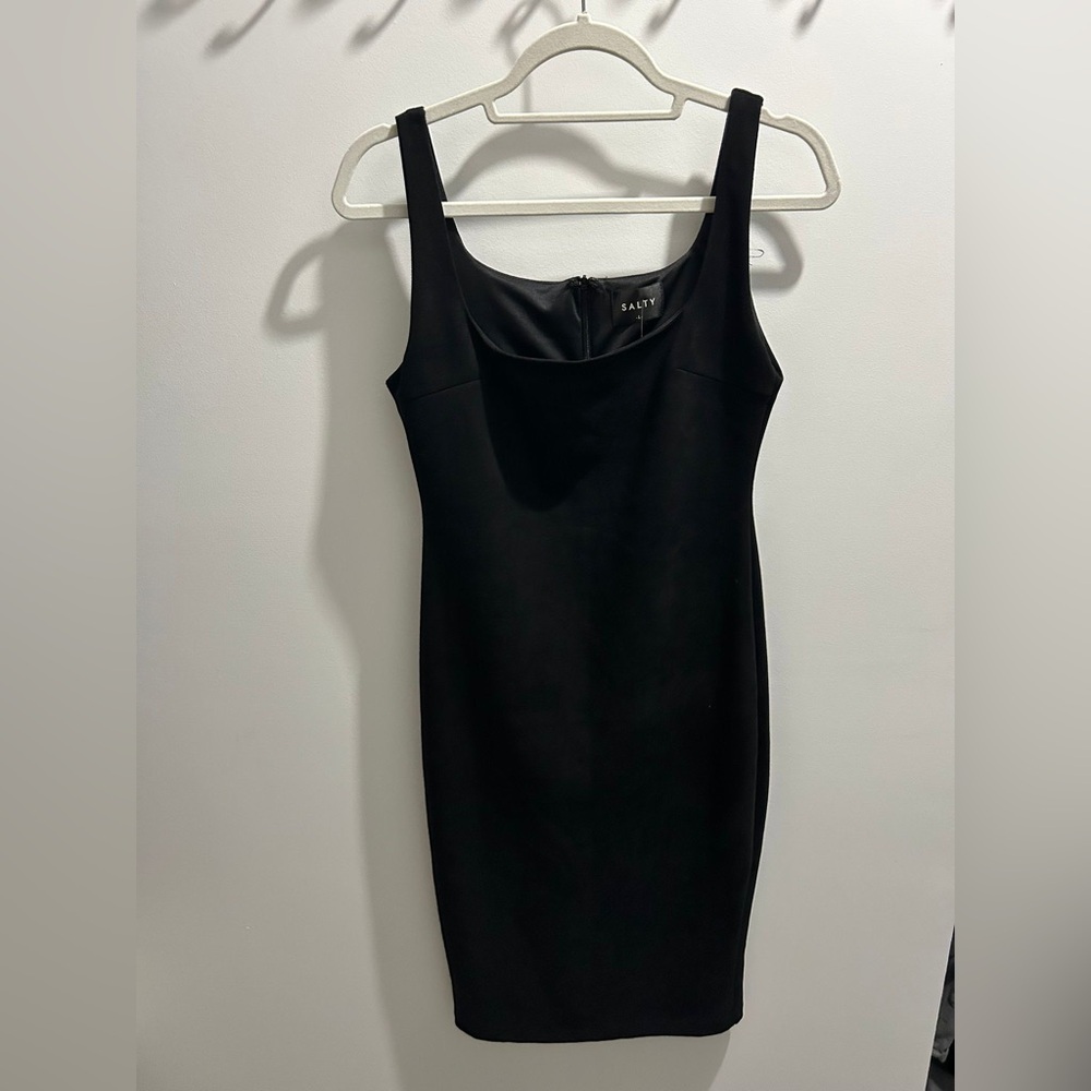 NWT Salty black faux suede dress size L